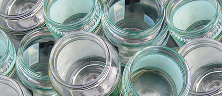 Glass Jars From Top