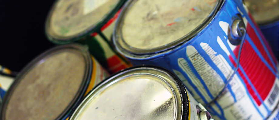 Photo of old cans of paint